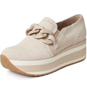 Celbreez Platform Loafers, Sz 9, Apricot (Light beige)